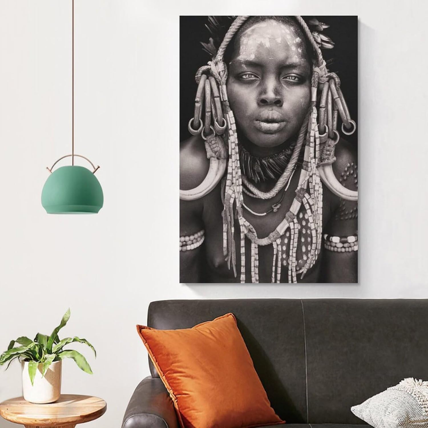 

Black And White Artwork on Walls, African Fashion Pictures, Art Paintings of Aboriginal Civilizations Canvas Poster Wall Art Decor Print Picture