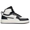 Anta Leather Fleece Lined Slip Resistant Abrasion Resistant High Top Skateboard Shoes Men's Black White 912148911-2