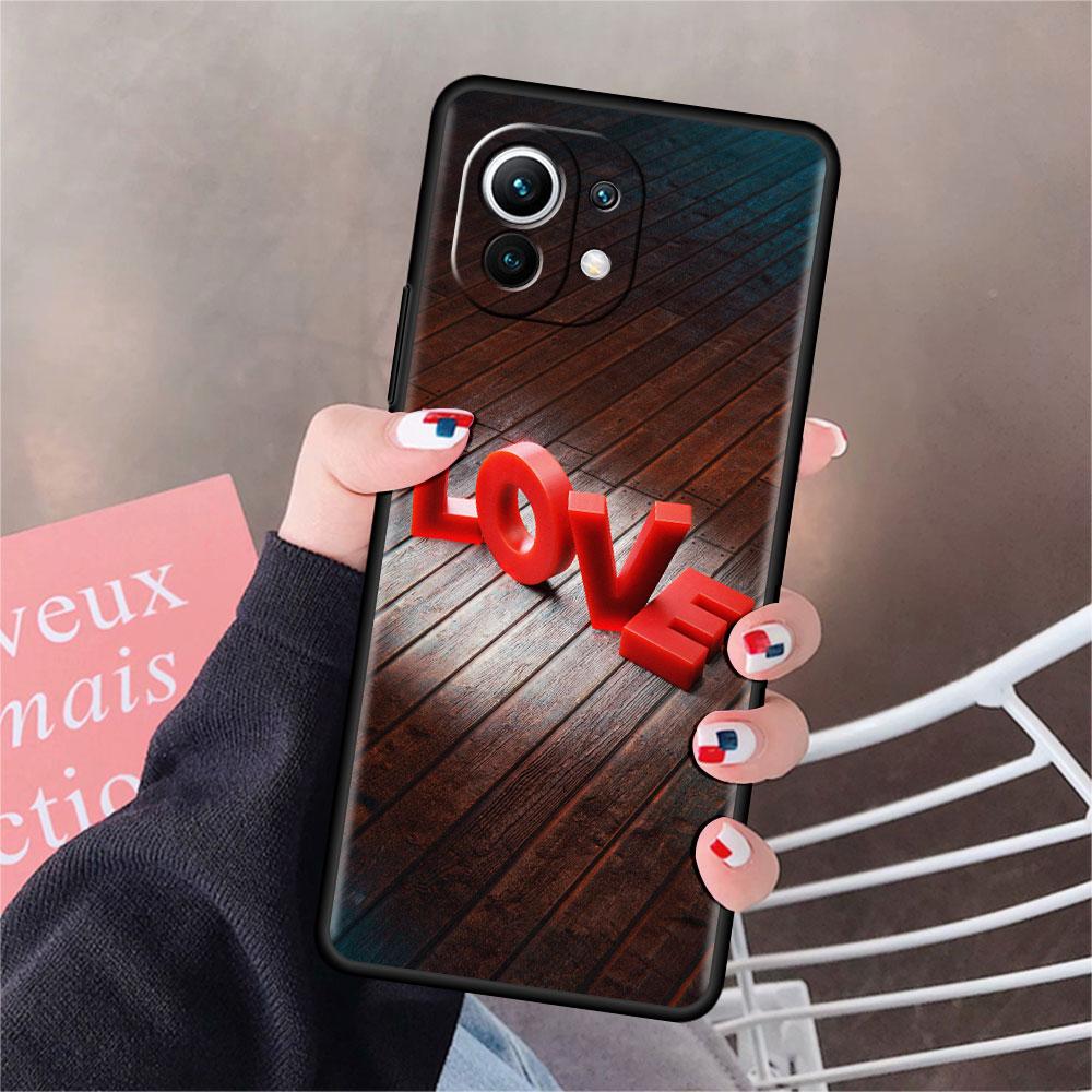 Cute Love Heart Funda Case For Xiaomi Mi 11 Lite 5G NE 11T Pro 10T 9T Note 10 12 12X 12S Ultra Soft Silicone Shell Phone Cover