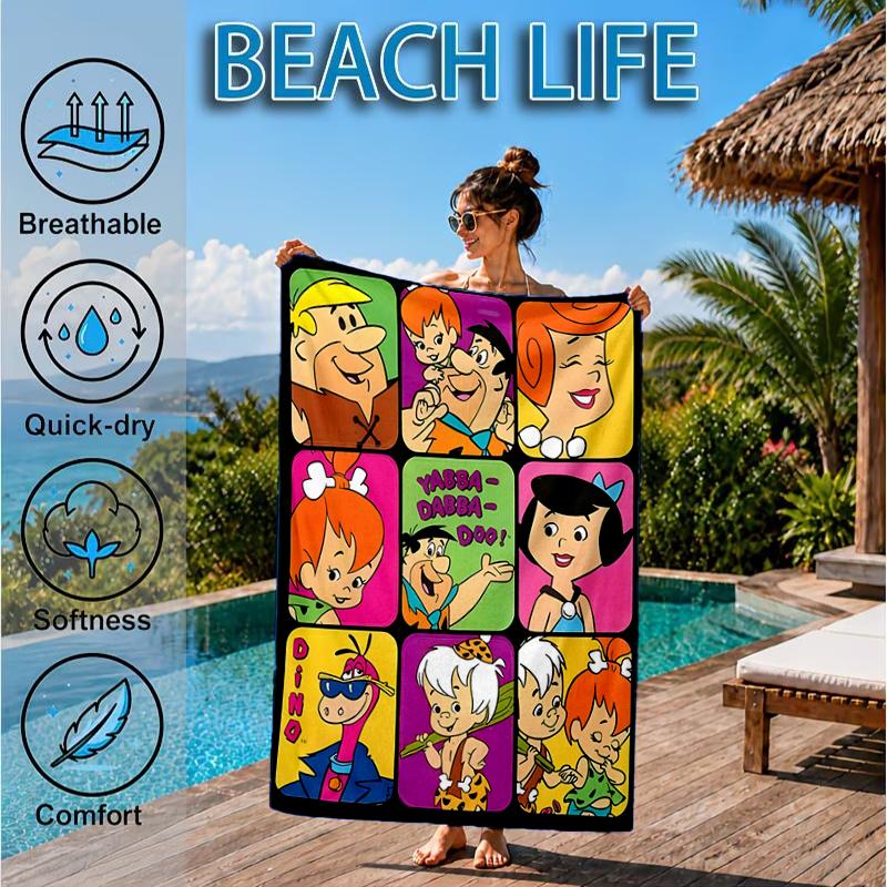 The Croods Players Adventure Beach Towel, Microfiber Beach Towel, Perfect For Pool, Beach, Travel, Home Decor Beach Party Fan gifts