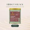 Luxmi Estates Hibis-Kiss Black Tea 100gm Tin | USDA Certified Organic Hibiscus Strawberry Black Tea | Lemongrass, Spearmint