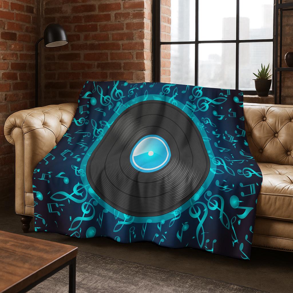 DJ Screen Record Flannel Blanket,Warm and Cozy Soft Throw Blanket for Home Bedroom Bed Sofa Office Travel Picnic Cover Kid Gift