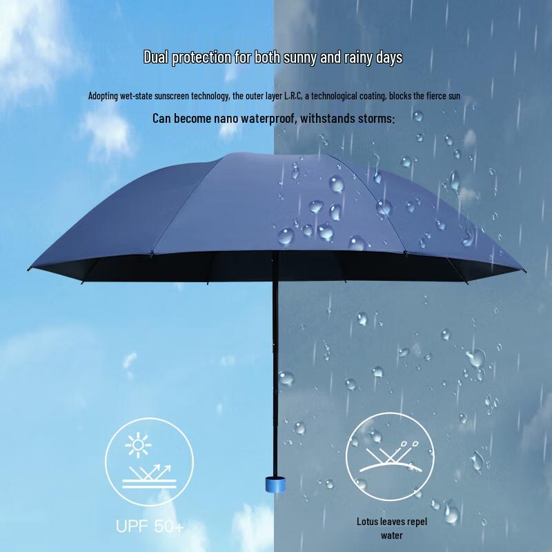 Hongye UV Protection Three-Fold Sun & Rain Umbrella