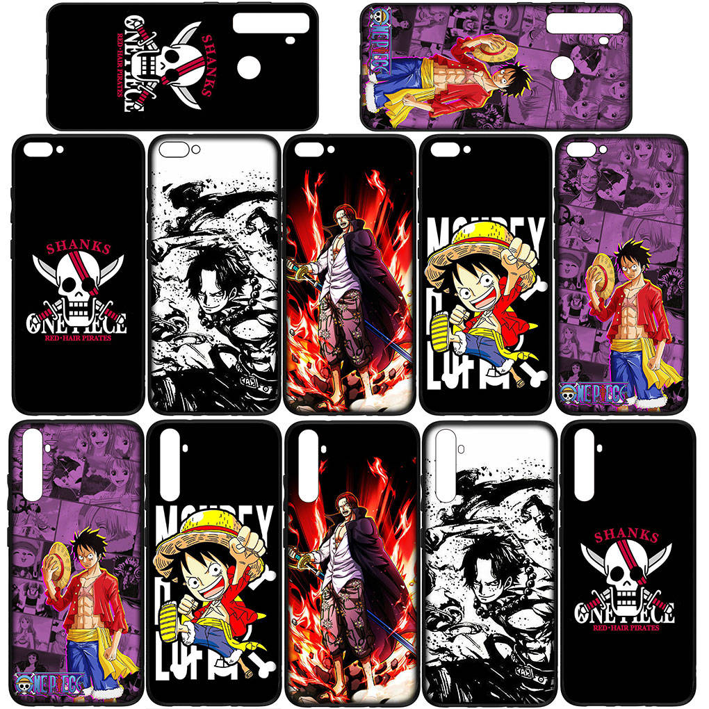 Handyhülle für Samsung Galaxy S25 S24 S23 iPhone 16 15 Xiaomi Redmi Note 14 13 12 16E X 11 Pro Max XR OPPO Moto Shanks Rote Haare Luffy One Piece Hülle
