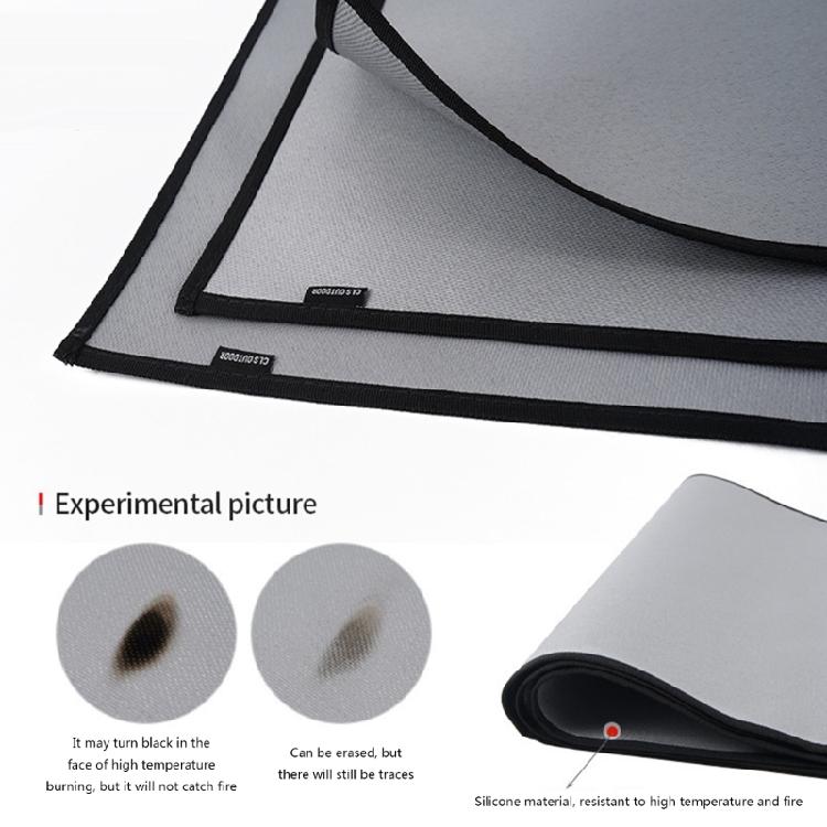 Silicone-Coated Glass Fiber Cloth Fireproof-Mat Indoor-Fireplace Mat-Camping