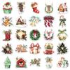 50pcs Retro Christmas Cartoon Stickers for Notebook, Skateboard, Speaker, Desktop