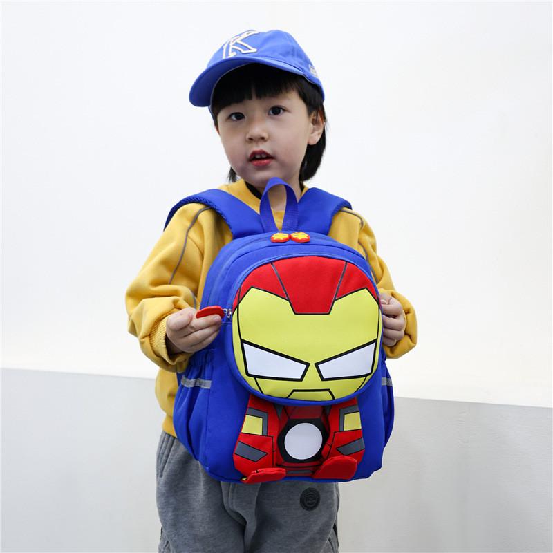 Spider Man Kids Backpack Cartoon Nylon Lightweight School Bag With Cushion Straps For Boys And Girls