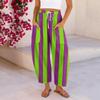 Women's Linen Pants with Pockets, High Waist Loose Fit Plus Size Cotton Casual Pants