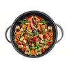 Wok - 36cm - couvercle en verre - antiadhésif - poignées en silicone