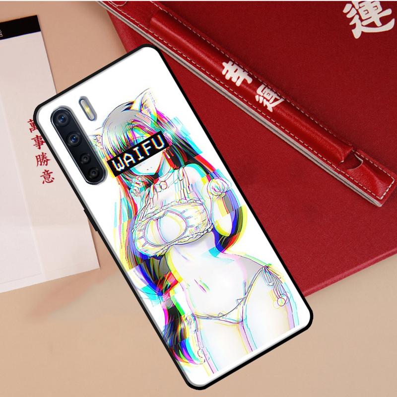 Anime Waifu Girl Case For Oppo A78 A38 A80 A60 A40 A18 A98 A58 A96 A76 A16 A94 A74 A54 A15 A17 A57 A77 A5 Pro