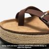 Tongs en liège pour couple d'été - Sandales de plage tendance pour homme, Claquettes décontractées à bout unique pour un usage quotidien et les vacances KWN