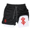 Summer Men's Two-in-one Sports Shorts Quick-drying Breathable Mesh Shorts Gym Training Fashion Double-layer Casual Shorts M-3XL