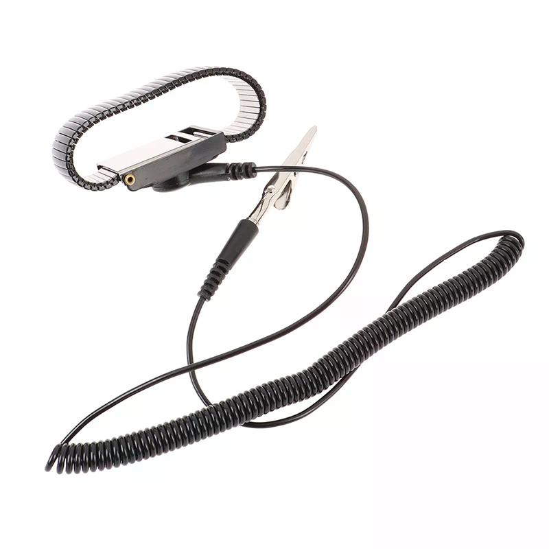 Anti Static Work Wrist Strap ESD Adjustable Discharge Belt Ground Metal Bracelet