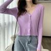 Short Sweater Slim Cardigan Coat Women Knit Top Long Sleeve Cover Up Blouse Wholesale