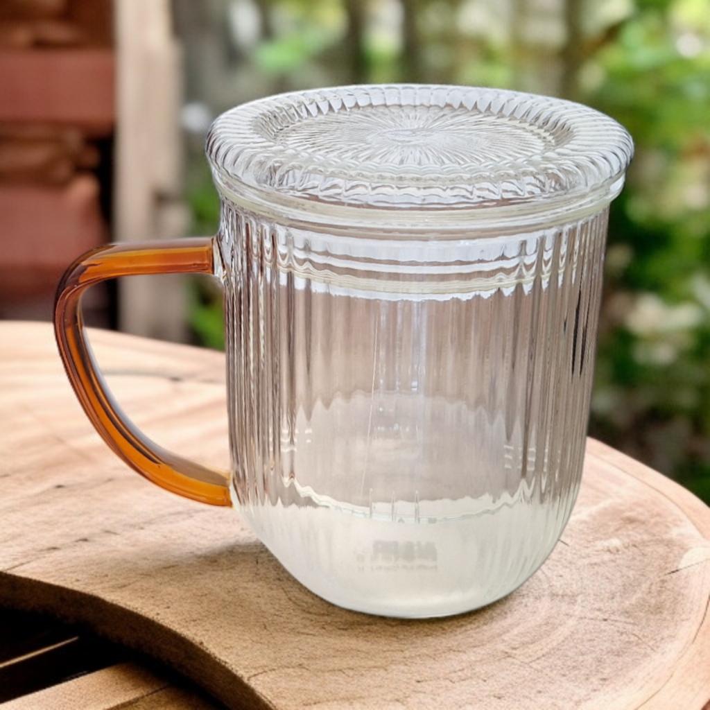 Glass Thermal Mug 0.4L Glass Infuser For Brewing Tea And Herbs