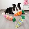 Tough Dog Toys for Aggressive Chewers with Squeaky, Indestructible Carrot-Shaped Dog Chew Toys for Medium and Large Breeds To Keep Them Busy