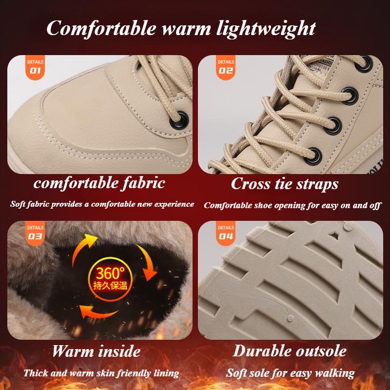 Damskie Zimowe Śniegowce Duży Rozmiar Polarowa Podszewka Długa Cholewka Ciepłe Wszechstronne Bawełniane Buty Odporne na Zimno Pasujące do Wszystkiego Bawełniane Buty
