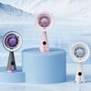 Compact USB Rechargeable Handheld Fan with Digital Display and 100 Speed Settings