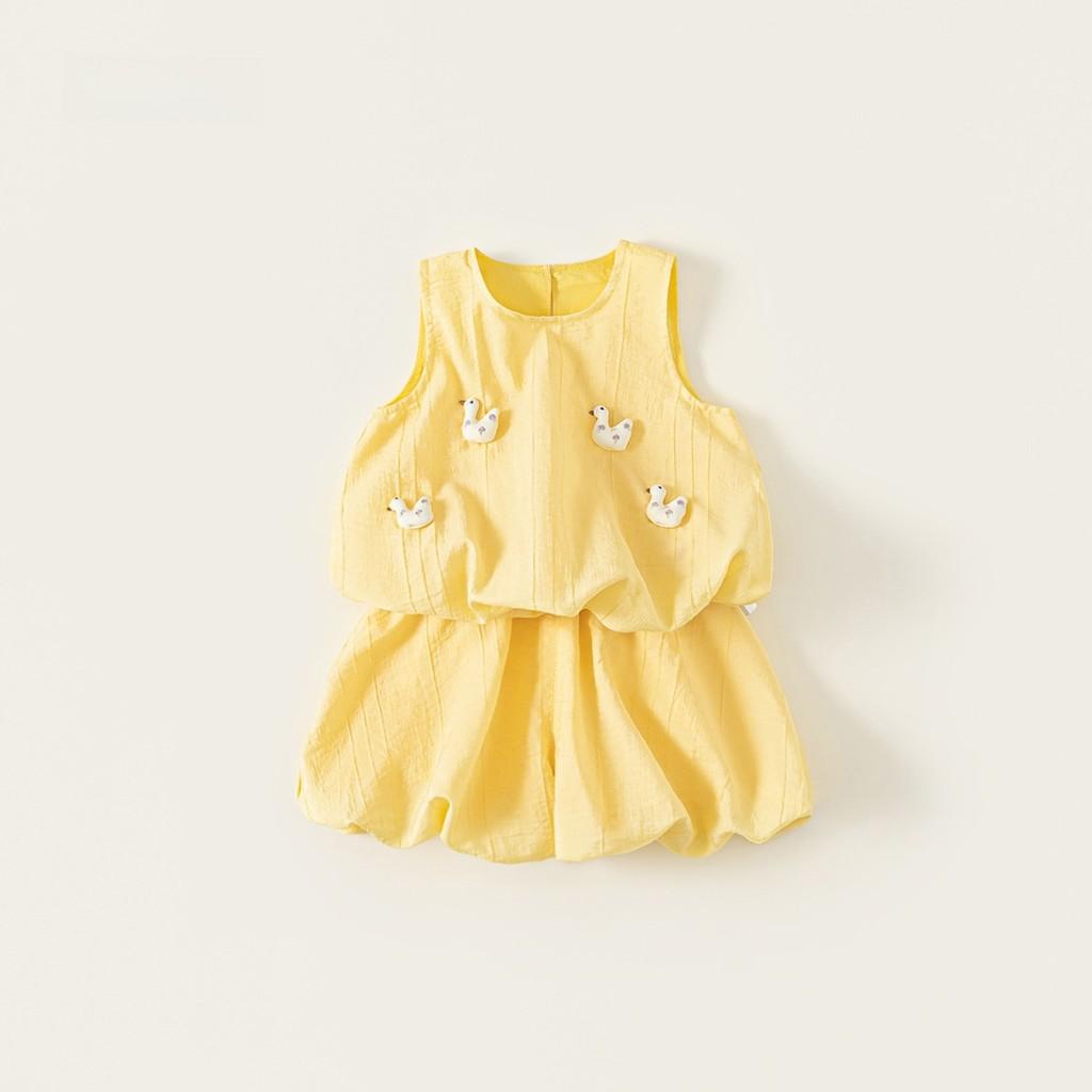 Girls Cotton Blend Suit With Cute Cartoon Design For Kids Ages 3 To 8