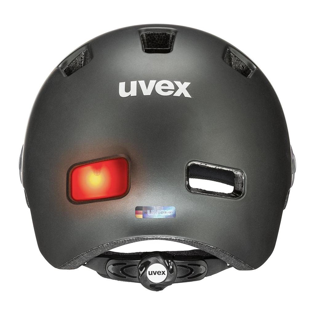 Uvex Rush Visor Bicycle Helmet with LED CE Made In Sizes Cm Light, Certified, Germany, 58-61
