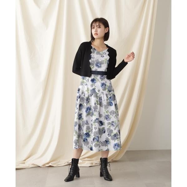 JILL by JILL STUART Women's Scalloped Edge Bolero Cardigan In Mauve