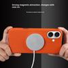 For iPhone 17 Case Compatible with MagSafe Litchi Texture Genuine Cow Leather + PC Phone Cover