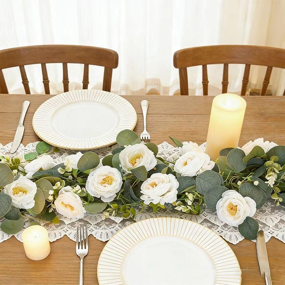 Artificial Flower Dressing Flower Garland Simulated Vine Lifelike Garland Hanging Plants Flexible Exquisite Greenery Garland
