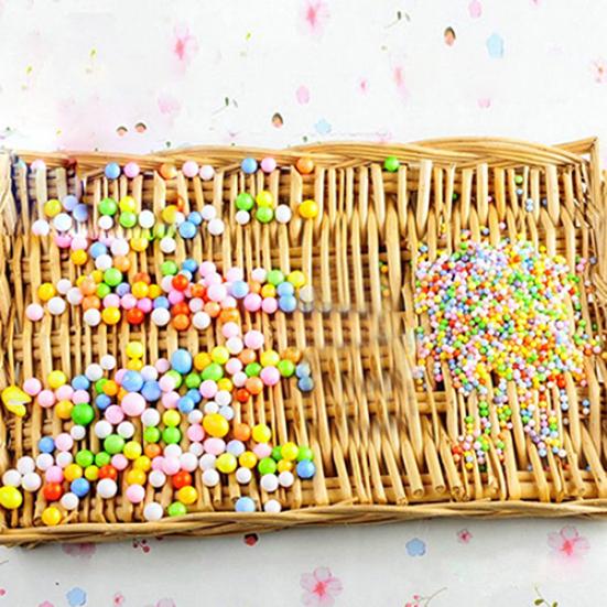 Assorted Colors Craft Foam Filler Foam Mini Beads Kids DIY Jewelry Bead Balls