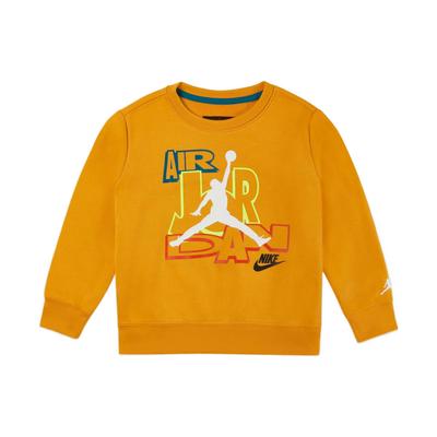Logo Pullover Sweatshirt Kids Tops Yellow DV9556-886