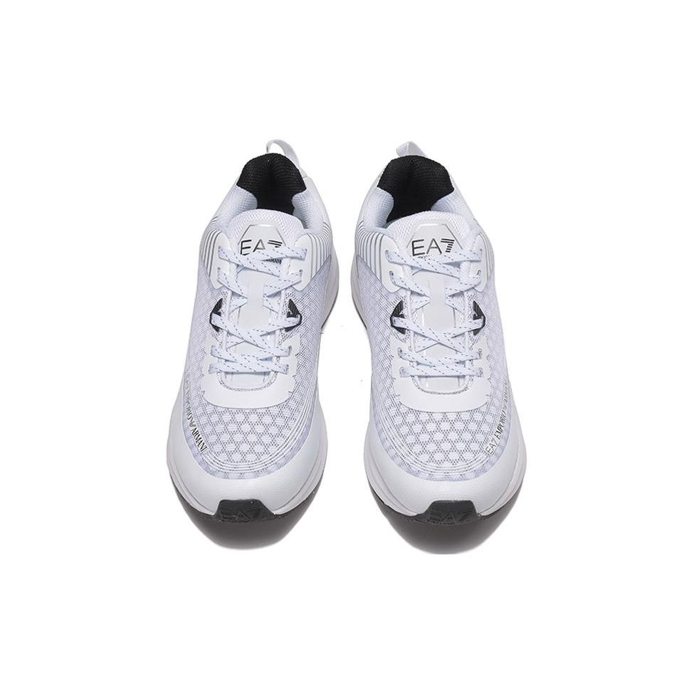 Emporio Armani EA7 Round Toe Lace-Up Running Shoes Low-Top Sports Casual Shoes Unisex Sneaker White Black X8X093XK238D611