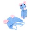 Infant Costume Knitted Sets Baby Photo Shoot Outfits Newborn Baby Mouse Hat with Mouse Doll