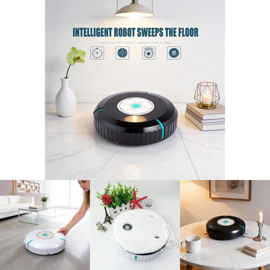 Home Cleaning Robot With Battery Power For Small Rooms Perfect For Lazy Daily Use