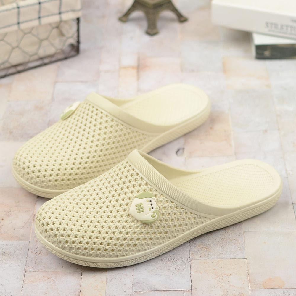 Summer New Hole Sandals Flat Bottom Bag Head Slippers Women's Soft Bottom Non-slip Indoor and Outdoor Wear Casual Bathroom Mop
