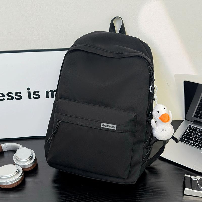 Schoolbag Backpack Men's Simple Large Capacity Travel Backpack Men's and Women's Leisure Japanese Junior High School High School Student School Bag