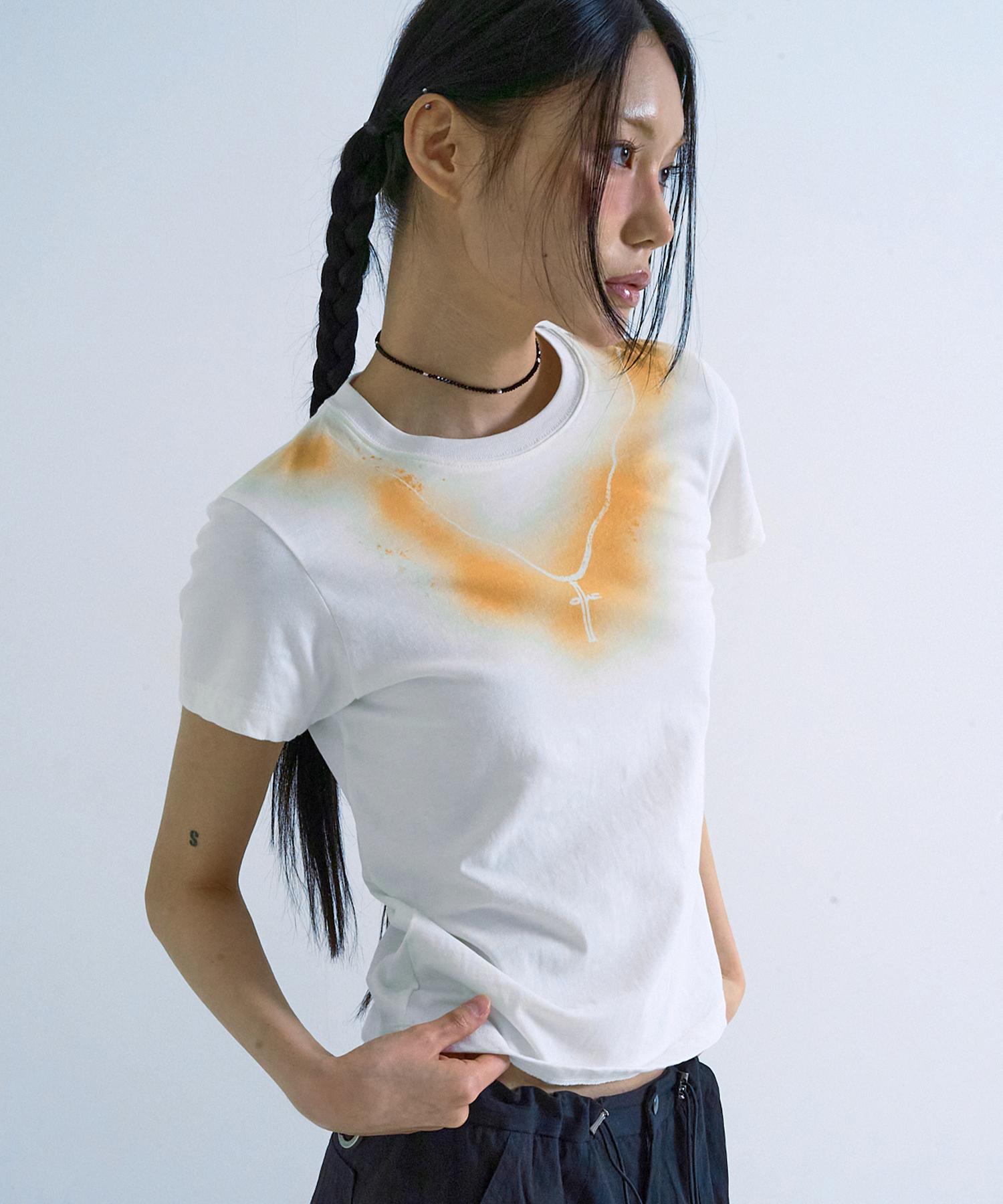 Episode Untitled Necklace Graphic Crop Top White White/White