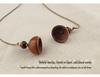 Retro Purple Rosewood Beaded Incense Ball Necklace - Versatile Cotton Linen Accessory