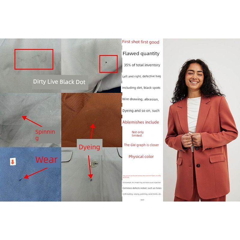 

Foreign Trade Original Order NA-K * D Oversized Oversize Blazers Commuter Wide Shoulder Shoulder Pad Suit Top 1470b1 Orange 34