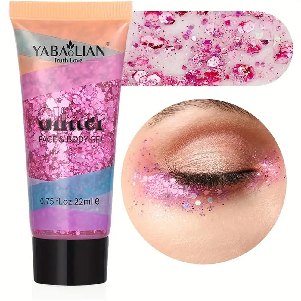 

Гель с блестками для тела «Русалка» - Стойкий блеск для карнавала, вечеринок, фестиваля и сценических выступлений - Отлично подходит для девочек