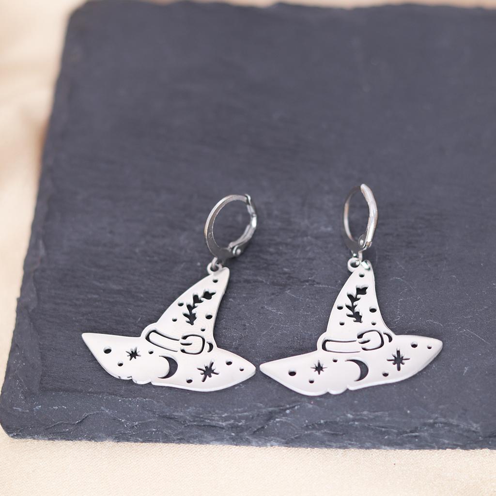 Kinitial Stainless Steel Bulldog Unicorn Dragon Fairy Turtle Sword Death Moth Earrings For Women Trendy Piercing Jewelry