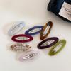 Korean Gold Oval Acetate Hair Clip - Retro Style for Bangs & Flyaways