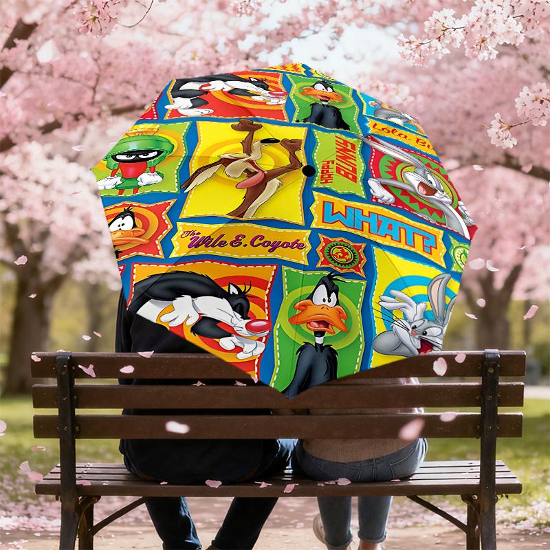 1PC Warner cartoon characters Umbrella-8-Rib Reinforced, Automatic Open, Lightweight & Durable-A50