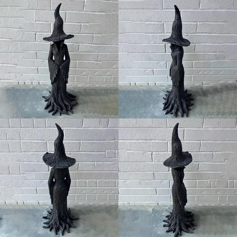 Halloween Gothic Figurine Vintage Witch Statue Resin Craft Tabletop Decor Magician Decor Fantasy Ornament Halloween Decorations
