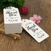 Easy to Use Hang Tags with String 100Pcs Paper Thank You String, Rectangular Gift Tags, Pre-Punched Natural Style for Boxes Hole Hanging Wedding Party