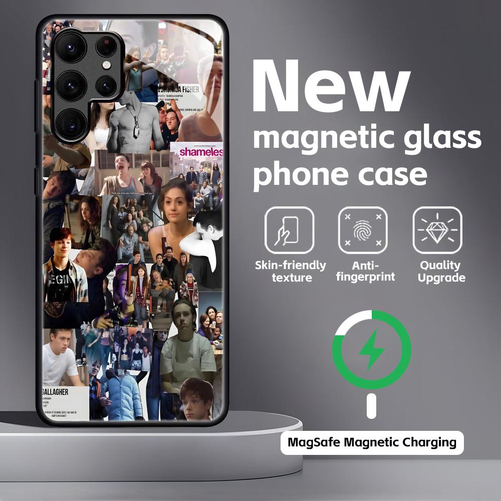 Classic movies Shameless Phone Case For Samsung S26 S25 S24 S23 S22 S21 Plus Ultra Note20 Glass Magnetic Case