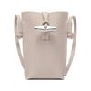 Le Roseau 2023 Solid Color Bamboo Buckle Closure Leather Shoulder Crossbody Phone Bag Women Bags Beige 34180HPN555