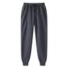 Damen Sporthose mit Kordelzug, elastischer Bund, lockere Jogginghose mit Knöchelband und Taschen, einfarbig, Jogginghose, Laufhose, Freizeithose