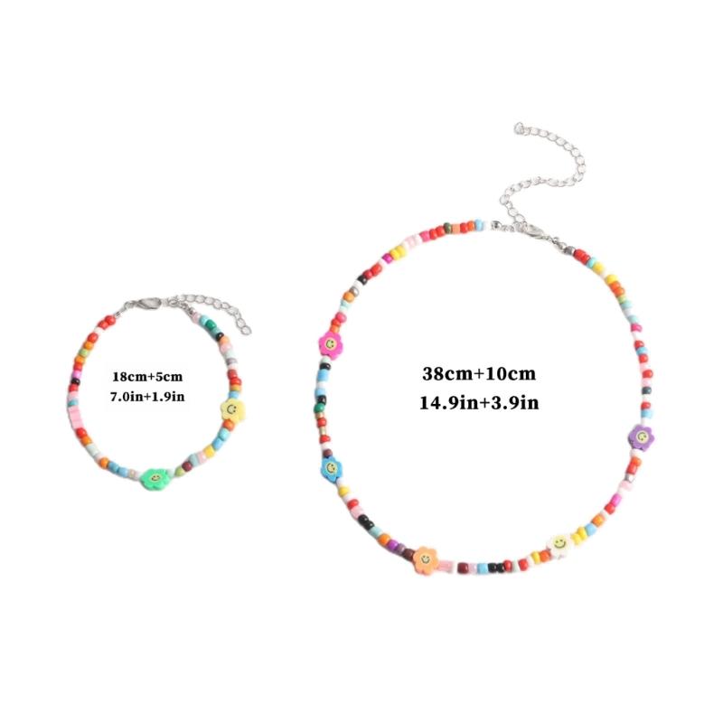 Stylish Neck Jewelry Unique Beads Necklace Colorful Bracelet Comfortable Wrist Jewelry Beads Jewelry for Everyday Wear