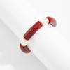 Women Elastic Resin Bead Bracelet Artistic Marbled Comfort Fit Fashion Statement Bracelet Suitable for Various Event