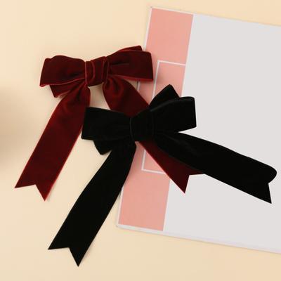 Γαλλικά Κλιπ Μαλλιών Χρήσιμες Λεπτομέρειες Αποκατεστημένα Ντελικάτα Γαλλικά Τσιμπιδάκια Μαλλιών Τσιμπιδάκια Μαλλιών με Μακριά Κορδέλα Μεγάλο Φιόγκο Κλιπ Μαλλιών για Κυρία