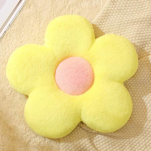 Little Daisy Flower Cushion Flower Plush Pillow Seat Cushion Rabbit Fluffy Napping Pillow Backrest Cushion